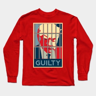 Trump mug shot Guilty Obama HOPE poster style Long Sleeve T-Shirt